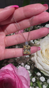 Brilliant Fancy Yellow Radiant Pendant Necklace