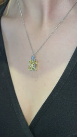 Brilliant Fancy Yellow Radiant Pendant Necklace