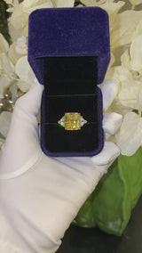 Brilliant Fancy Yellow Princess Trio Ring