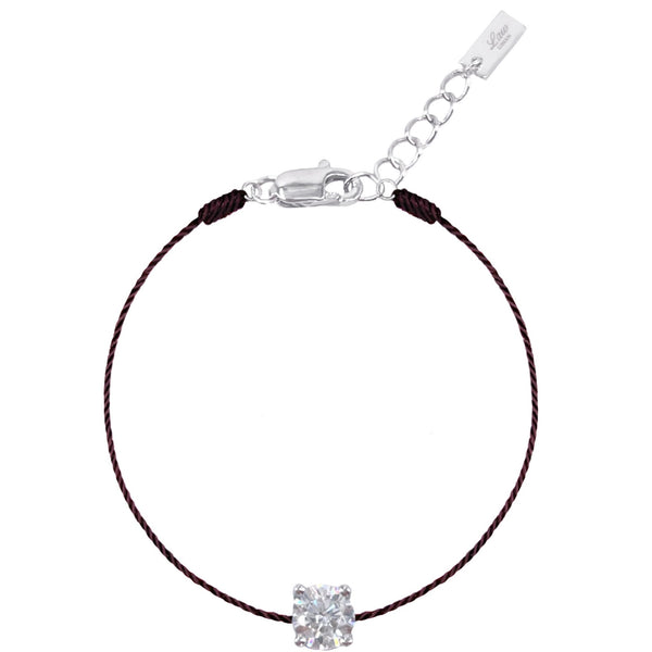 L’ Amour String Bracelet In Dark Brown - Law London Jewellery