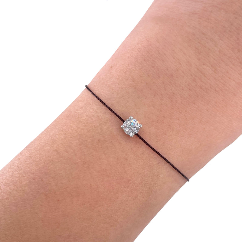 L’ Amour String Bracelet In Dark Brown - Law London Jewellery