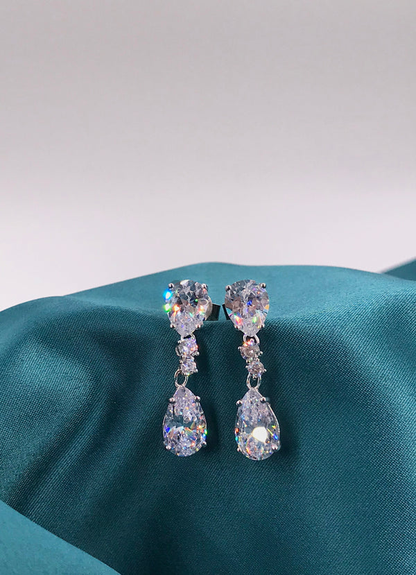 Pear Drop Long Earrings - Law London Jewellery