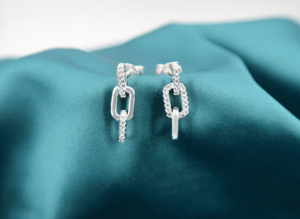 Silver Chain Earrings - Law London Jewellery