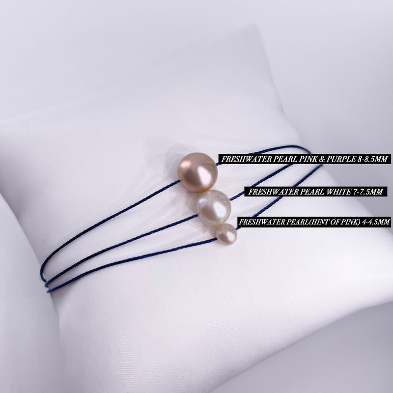 L’ Amour String Bracelet In Navy - Law London Jewellery