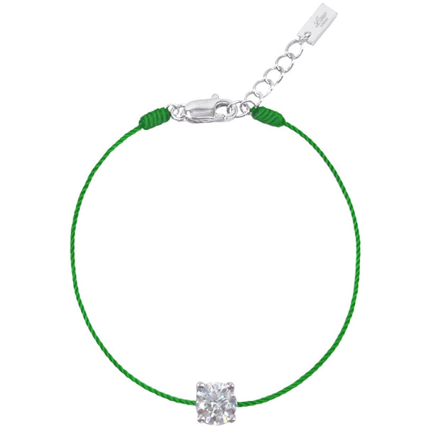 L’ Amour String Bracelet In Green - Law London Jewellery