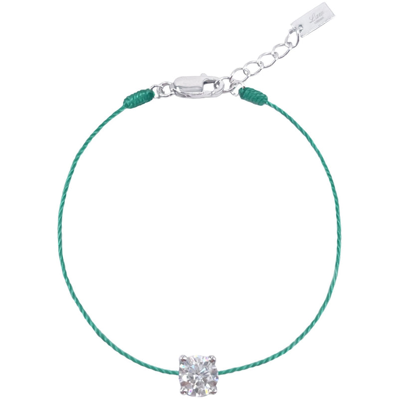 L’ Amour String Bracelet In Light Mint Blue - Law London Jewellery