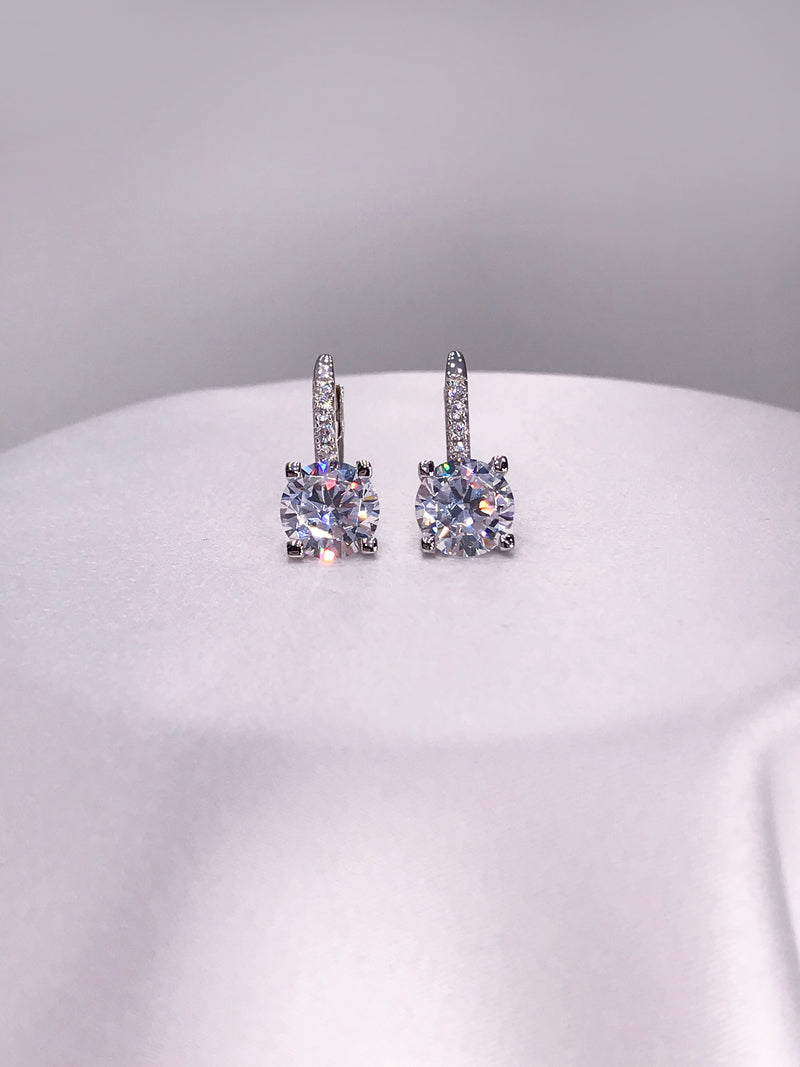 2 Carat Round Sparkle Earrings - Law London Jewellery