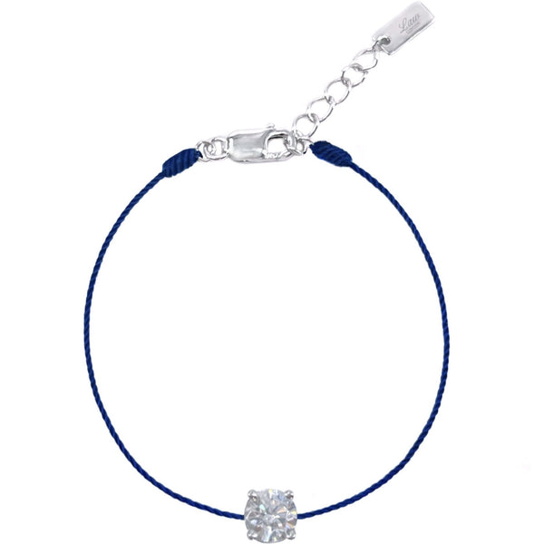 L’ Amour String Bracelet In Navy - Law London Jewellery