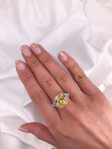 Brilliant Fancy Yellow Princess Trio Ring - Law London Jewellery