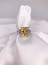 Brilliant Fancy Yellow Princess Trio Ring - Law London Jewellery