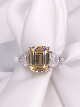 Fancy Yellow Emerald Trio Ring - Law London Jewellery