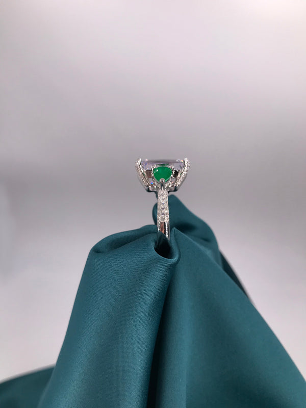 Emerald Trio Ring - Little Jade - Law London Jewellery