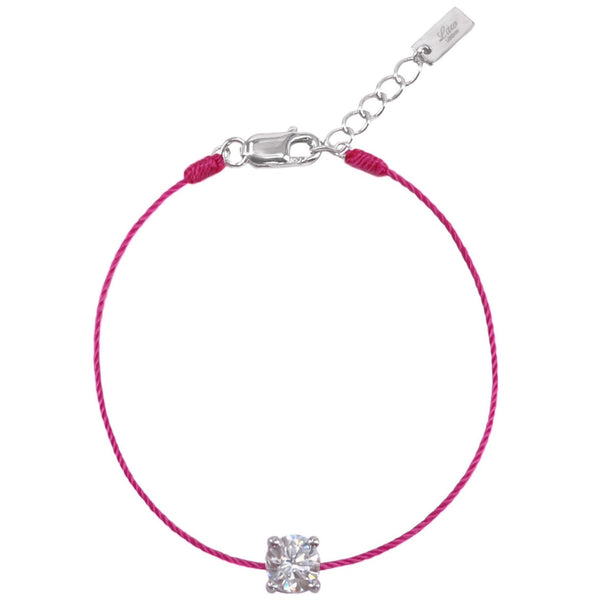 L’ Amour String Bracelet In Fuchsia Pink - Law London Jewellery