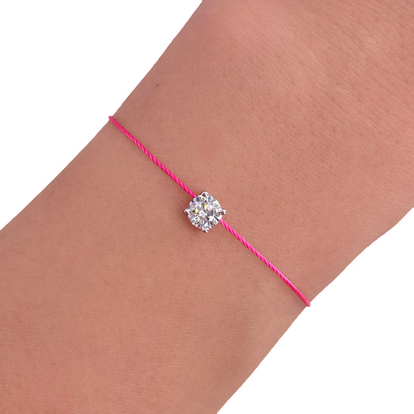 L’ Amour String Bracelet In Soft Pink - Law London Jewellery