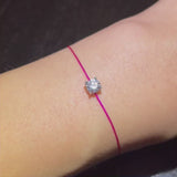 L’ Amour String Bracelet In Fuchsia Pink